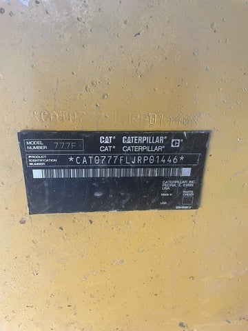 2008 Caterpillar 777F Off Highway Truck