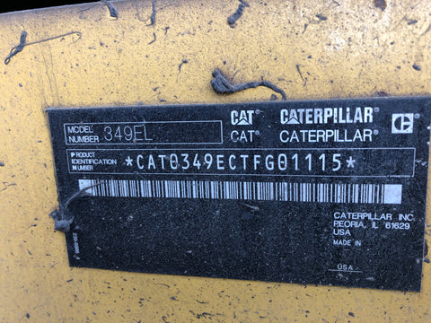 2014 Caterpillar 349E Excavator