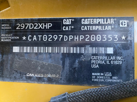 2018 Caterpillar 297D2 Compact Track Loader