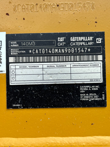 2019 Caterpillar 140M Motor Grader