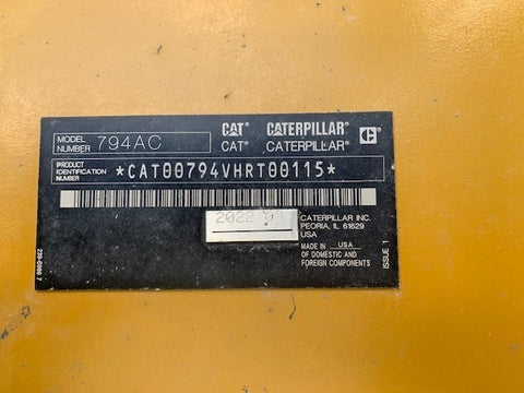 2022 Caterpillar 794AC Off Highway Truck